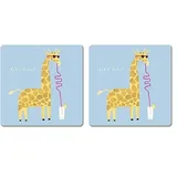 Grafik Werkstatt lustiger Untersetzer aus Kork | let'z fetz!, Bunt (Packung mit 2)