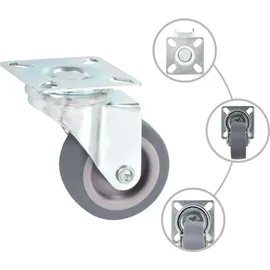 vidaXL Lenkrollen 4 Stk. 50 mm Grau