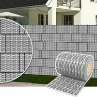 Plantiflex Sichtschutz Rolle 35m blickdicht PVC Zaunfolie Sichtschutzfolie Windschutz für Doppelstabmatten Zaun Sichtschutzrolle - Rattan-Rustikal