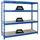 Proregal Schwerlastregal Metall 180 x 200 x 60 cm blau 4 Spanplatten-Ebenen