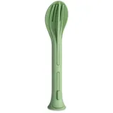 Koziol KLIKK POCKET Besteck-Set 3-teilig nature leaf green)