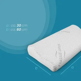 BestLivings Nackenstützkissen Visco 60 x 30 cm Weiß