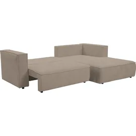 werk2 Ecksofa Cord 3-Sitzer Greige