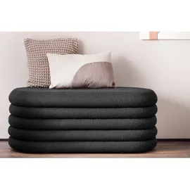 SalesFever Polsterhocker »Komfortabler Hocker mit Stil« Praktischer Stauraum in attraktivem Design grau