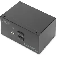 Digitus KVM-Switch, 2-Port, Dual-Display, 4K, HDMI, 2-fach KVM-Switch (DS-12860)