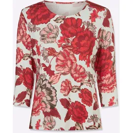 Lady Witt T-Shirt Rundhals-Shirt 3/4-Arm beige|rot 44