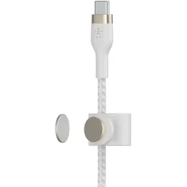 Belkin BoostCharge Pro Flex USB-C Kabel mit Lightning Connector 3 m, Weiß