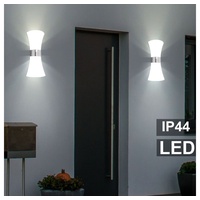 ETC Shop 2x Außen Wand Leuchte Lampe Fassaden Beleuchtung