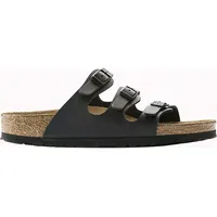 Birkenstock Women's Florida Soft Footbed Black Birko-Flor Sandal 40 R (US Women's 9-9.5) - 40 EU