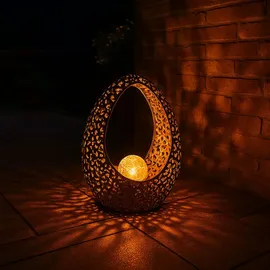 GLOBO LED Solarleuchte 21,5 x 27,5 cm warmweiß