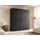 Mirjan24 Drehtürenschrank Salkor I 200 x 215 x 58 cm Schwarz/Gold