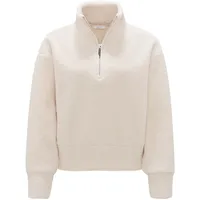 OPUS Damen Sweatshirt | Sweater GATROI Regular in Teddyfell Optik Soft Cream, 42 - 42