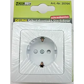 ChiliTec DELPHI Schutzkontakt-Steckdose, UP, weiß / Schwarz