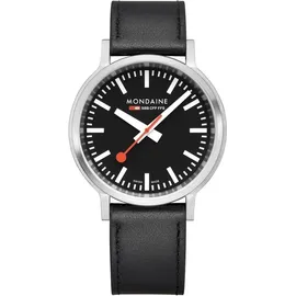 Mondaine MST.41020.LBV.2SE Herrenuhr SBB stop2go mit Veganem Band Herrenarmbanduhr