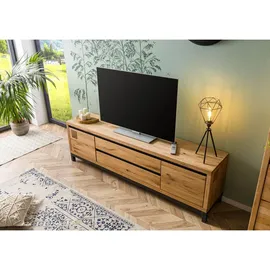 Massivmoebel24 VILLANDERS TV-Board 190x40x56 cm Beige Massivholz