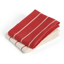 HAY Geschirrtuch, 2er Set - Outdoor Market | Beige/Rot
