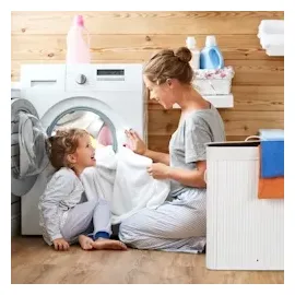 Relaxdays Wäschekorb grau