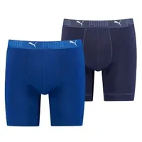 Puma Sport Cotton Long Boxershorts Blau L 2er Pack