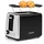 Aigostar & Toaster 2 Scheiben mit Brötchenaufsatz, 7 Bräunungsstufen Matt schwarz