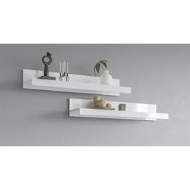 OTTO home Wandboard 90 x 20 x 15 cm Weiß hochglänzend
