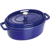 Staub Cocotte 29 cm oval dunkelblau