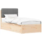 vidaXL Bettgestell 100 x 200 cm Hellgrau