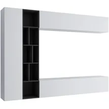 Mirjan24 Wohnwand, Weiß, Holzwerkstoff, Rechteckig, 224x160x33 cm, Wohnzimmer, Wohnwände, Wohnwand-Sets