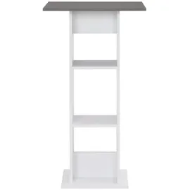vidaXL Bartisch 60 x 60 x 110 cm Weiß/Anthrazitgrau