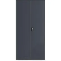 Jan Nowak Werkzeugschrank TC01A Werkstattschrank Garagenschrank Universalschrank Lagerschrank Pulverbeschichtet Flügeltüren Stahlblech 180 cm x 90 cm x 50 cm (Anthrazit)