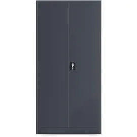 Jan Nowak Werkzeugschrank TC01A Werkstattschrank Garagenschrank Universalschrank Lagerschrank Pulverbeschichtet Flügeltüren Stahlblech 180 cm x 90 cm x 50 cm (Anthrazit)