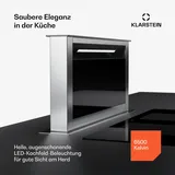 Klarstein Downdraft-Dunstabzugshaube 60cm, Versenkbare Dunstabzugshaube Abluft/Umluft für die Küche, Schmale Umluft-Abzugshaube ohne Rohr, 576m3/h