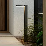 Nordlux LED-Solar-Wegeleuchte Rica Round, rund Round, schwarz, Metall, Modern, Solarleuchten - cm - cm - 76.2 cm