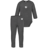 normani Outdoor Sports Merino Body Langarm und Baby Merino Hose in Anthrazit | Gr.: 56