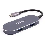 NILOX MINI DOCKING STATION HDMI 3USB PD USB 3.2 Gen 1 (3.1 Gen 1) Typ-C Argento
