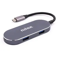 NILOX MINI DOCKING STATION HDMI 3USB PD USB 3.2 Gen 1 (3.1 Gen 1) Typ-C Argento