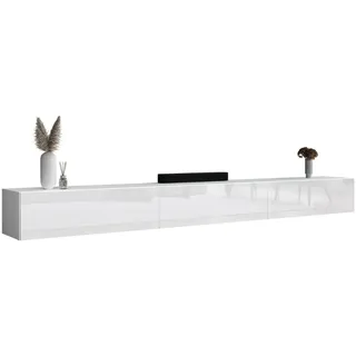 Planetmöbel TV Board WEST weiß 300 cm (3 x 100 cm)