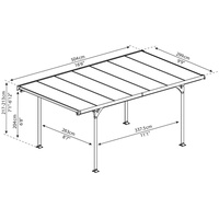 CANOPIA Carport MODENA 5000 ca. 504 x 300 cm, Aluminium schwarz