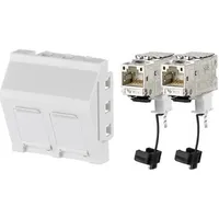 GGK 6635 GGK Datenanschlussdose DA-2-270-9010, 45x45mm, 2 Port, Cat6A,