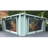Fischteichfenster erhöhten grünen Lotus Clear View Garden Aquarium