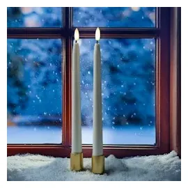 MARELIDA LED Stabkerzen 28 cm weiß 2 St.