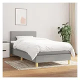 vidaXL Boxspringbett 100 x 200 cm Hellgrau