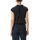 Comma, comma Satinbluse mit Raffung schwarz 38