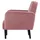 Paperflow Sessel LISBOA Stoff 1 St. 3660141954418 70 x 70 x 70 cm Rosa/Schwarz