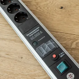 Brennenstuhl Steckdosenleiste 3 m Silber-Schwarz 6 St.