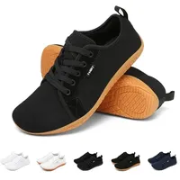 Geweo Barfußschuhe Sneaker Breite Walking Schuhe Barfuss Damen Herren Trail Laufschuhe Minimalistische Fitness Knit Unisex Weit rutschfest Zehenschuhe Zero Drop Solhe Freizeit