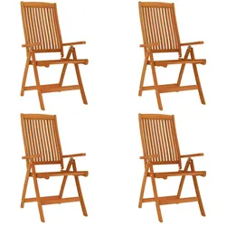 vidaXL Klappbare Gartenstühle 4 Stk. Massivholz Eukalyptus
