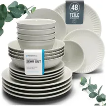 PURE LIVING INTERIOR DESIGN Hygge Geschirrset 24-tlg. grau