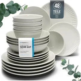 PURE LIVING INTERIOR DESIGN Hygge Geschirrset 24-tlg. grau