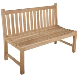 Teak Gartenbank SOLO 2-Sitzer 120 cm ohne Armlehne