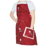 beties Kochschürze Beeren Vögel, (1-tlg., 1x Kinderschürze), Kinderschürze Baumwolle rot